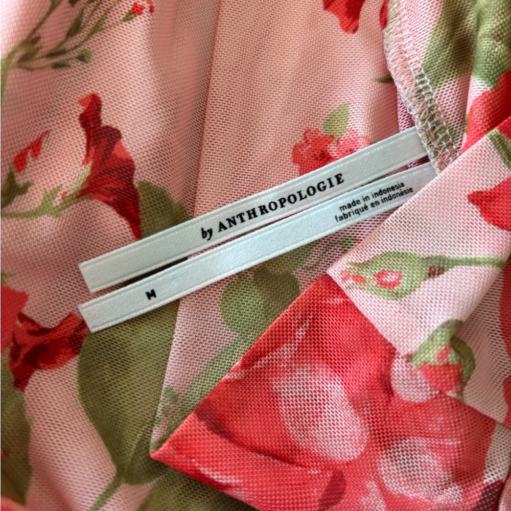 Anthropologie Mesh 3/4 Sleeve Top - Picture 4 of 4